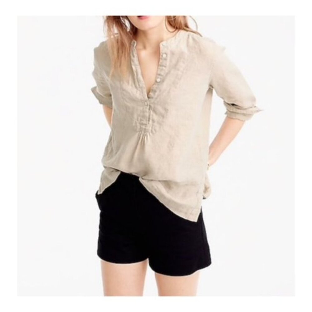 J.Crew Irish Linen Popover Baird McNutt Shirt